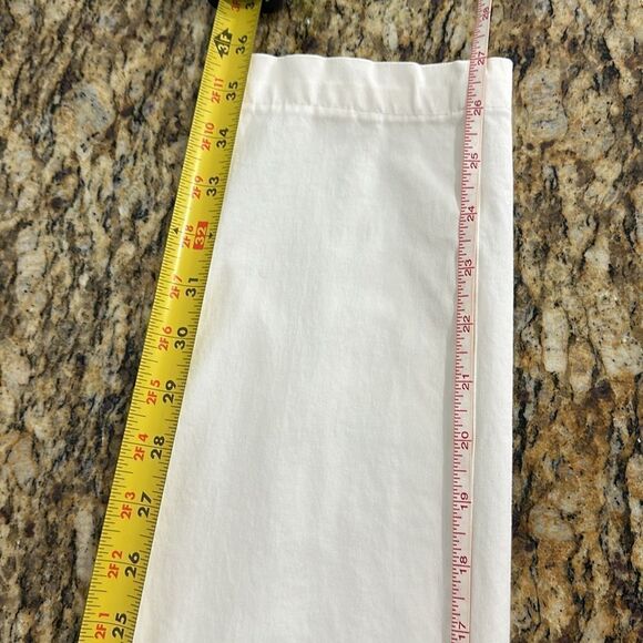 Eileen Fisher Organic Cotton Blend White Mid Rise Slim Pants Size 8 - Picture 9 of 10